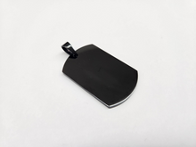 Load image into Gallery viewer, Stainless Steel Black Dog Tag 2 x 1 1/4 Thick Plate with/out 30 inch Ball Chain