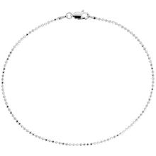 Load image into Gallery viewer, 925 Sterling Silver Faceted Pallini Bead Ball Chain Necklace Bracelet 1.5mm