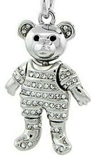 Load image into Gallery viewer, Movable Teddy Bear Key Chain Crystal Key Ring Jeweled Tortoise for Women 4" Long