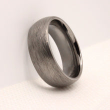 Load image into Gallery viewer, Tungsten Carbide Domed Plain Smooth Simple Brushed Finish Wedding Band Ring 8mm