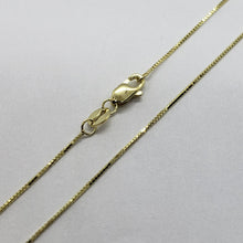 Load image into Gallery viewer, Solid 10K Yellow Gold Box Chain Necklace for Women Girl o.66 mm 16" to 24"
