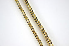 Load image into Gallery viewer, Authentic 14K Hollow Yellow Gold Franco Necklace Chain 2-3.5mm/16-30"