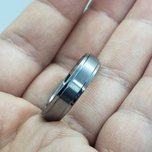 Load image into Gallery viewer, Tungsten Carbide 5.5 mm Wedding Band Ring Satined Center Recessed Edges 5 ~ 12