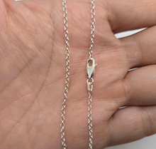 Load image into Gallery viewer, Sterling Silver Italian Rolo Chain Necklace 2mm Thin Nickel Free Sizes 7~30 inch