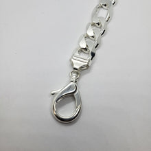 Load image into Gallery viewer, 925 Sterling Silver Heavy Thick Figaro Chain Beveled Edge Bracelet Necklace 16mm