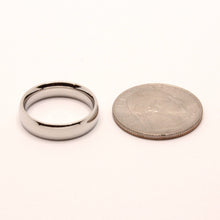Load image into Gallery viewer, Stainless Steel Smooth Short Domed High Polish Wedding Band Thumb Ring 5mm