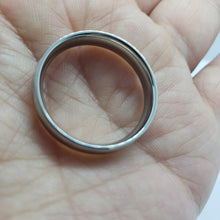Load image into Gallery viewer, 5mm Stainless Steel Wedding Band Classic Domed Ring Double Accent Size 5-12