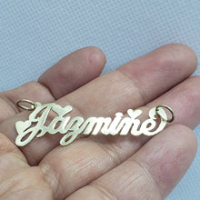 Load image into Gallery viewer, Authentic 14K Solid Yellow Gold Handmade Personalized Name Pendant w/out Rolo