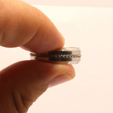 Load image into Gallery viewer, Stainless Steel Rope Inlay Matte Finish Concave Edges Wedding Ring Band 7mm
