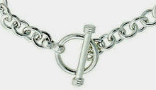 Load image into Gallery viewer, Sterling Silver Rolo Link Chain Open Heart Chain Necklace Bracelet 7" 8" 18"