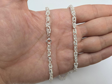 Load image into Gallery viewer, 925 Sterling Silver Turkish Rope Chain Necklace Charm Bracelet 4mm 7" to 30"