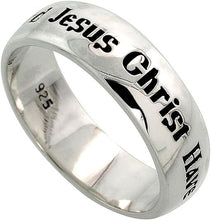 Load image into Gallery viewer, 925Sterling Silver Lord Jesus Christ Have Mercy On Me Ring Polished Finish 6.5mm