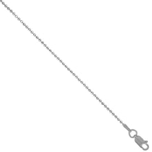 Load image into Gallery viewer, 925 Sterling Silver Rhodium Finish Faceted Pallini Bead Ball Chain 1.5mm 18 Inch