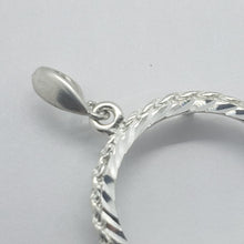 Load image into Gallery viewer, Sterling Silver Nickel Bezel 22mm Coins Prong Back Rope Edge Diamond Cut 5 Cent