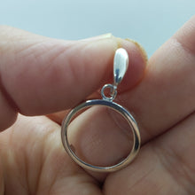 Load image into Gallery viewer, Sterling Silver Dime Bezel 18 mm Coins Prong Back Square Edge 10 Cent No Coin