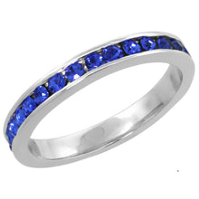 Load image into Gallery viewer, 925 Silver Eternity Band Ring September Birthstone Size 5 - 10