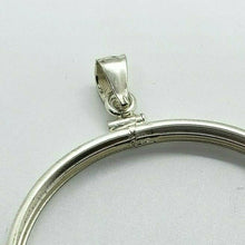 Load image into Gallery viewer, Sterling Silver Silver Eagle Bezel 41 mm Coin Screw Top Edge No Coin Included