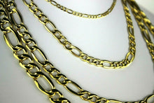 Load image into Gallery viewer, 10K REAL YELLOW GOLD Figaro Chain Pendant Necklace Bracelet (2mm~9.5mm/7"~30")