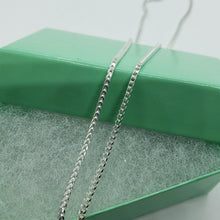 Load image into Gallery viewer, 925 Sterling Silver Franco Chain Necklace Square Link Italy 1.5mm-2.5mm 16"-36"
