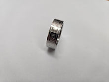 Load image into Gallery viewer, Surgical Stainless Steel Aztec Wedding Band Ring with Etched Design 8mm 7-14