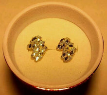 Load image into Gallery viewer, 10k Real Gold Yellow Nugget Stud Earring Unisex Men Women / Size14mm x 10mm