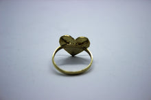 Load image into Gallery viewer, 10K Yellow Solid Gold Flat Heart Nugget Ring 3 sizes