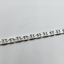 Load image into Gallery viewer, Sterling Silver D/C Flat Mariner Link Chain Necklace Bracelet 6.4 mm 7-30 inch