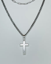 Load image into Gallery viewer, 925 Sterling Silver Simple Thick Cross Pendant 2 Sizes 21.7mm or 29mm