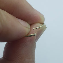 Load image into Gallery viewer, 14K Yellow White Rose Gold Hoop Round Tube Endless Backing Earrings 1.2mm Wide