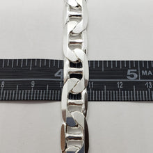 Load image into Gallery viewer, Sterling Solid Silver Italy Flat Mariner Link Chain Necklace Bracelet 9.2mm 8~30