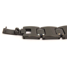 Load image into Gallery viewer, Tungsten Carbide Black Hexagon Faceted Magnetic Therapy Bracelet, 1/2 Inch Wide