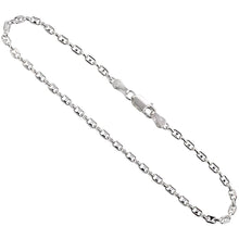 Load image into Gallery viewer, 925 Sterling Silver Puffed Anchor Chain Necklace Bracelet 2.4mm 7" to 30"