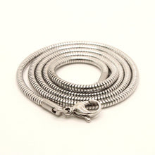Load image into Gallery viewer, Stainless Steel Snake Chain Necklace 1/16 Inch Wide, Sizes 18-30 Inches