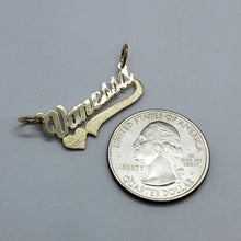 Load image into Gallery viewer, 14K Solid Yellow Gold Handmade Personalized Custom Name Pendant Charm with Heart