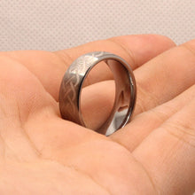 Load image into Gallery viewer, Tungsten Carbide Domed Etched Celtic Knot Brushed Finish Wedding Band Ring 8mm