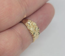 Load image into Gallery viewer, 10K Yellow Gold Baby Nugget Ring for Baby Kids Children Women Size 1 -7 Sizable