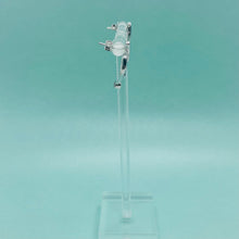 Load image into Gallery viewer, Sterling Silver Synthetic Opal Heart Earrings With 2 Round Stones