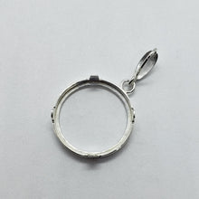 Load image into Gallery viewer, 925 Sterling Silver Penny Bezel 19 mm Coins Prong Back Round Edge 1 Cent No Coin