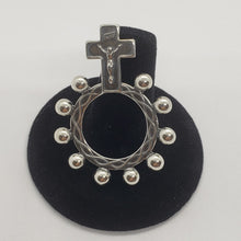 Load image into Gallery viewer, 925 Sterling Silver Rosary Ring One Mystery Single Decade Ring Rosary