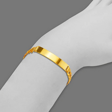 Load image into Gallery viewer, 14K Yellow Gold ID Bracelet 8mm ID 8mm Wide Curb Light Chain 8" 8.5" Engraving