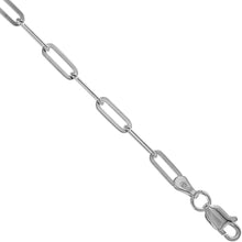 Load image into Gallery viewer, 925 Sterling Silver Paperclip Chain Necklace Bracelet Italy 4mm Sizes 7-30 inch