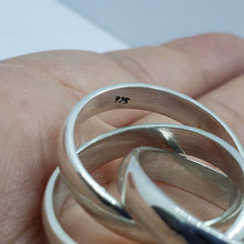 Load image into Gallery viewer, Sterling Silver Rolling Domed Band Ring for Men Women 5mm Handmade Size 6 to 14