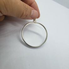 Load image into Gallery viewer, 925 Solid Sterling Silver SILVER EAGLE Bezel 40.7 mm Screw Top Coin Edge One OZ