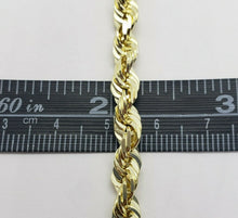 Load image into Gallery viewer, Authentic 10k Solid Yellow Gold D/C Rope Chain Men's Necklace 6mm Size 20"