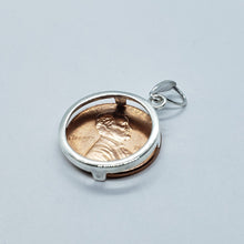 Load image into Gallery viewer, 925 Sterling Silver Penny Bezel 19 mm Coins Prong Back Round Edge 1 Cent No Coin