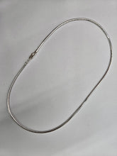 Load image into Gallery viewer, 925 Sterling Silver Round Omega Chain Necklace Women Italy 3mm 7" to 18"