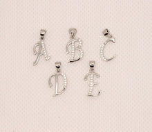 Load image into Gallery viewer, 925 Sterling Silver Calligraphy Initial Alphabet Letter Pendant High Quality