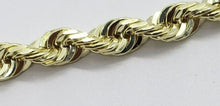Load image into Gallery viewer, Authentic 10K YELLOW GOLD Hollow Twist Rope Link Chain Necklace 5.5mm 22"-32"