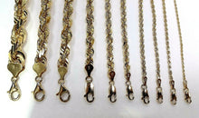 Load image into Gallery viewer, Authentic 14k Solid Yellow Gold D/C Rope Chain Necklace 1.5mm-9mm/14-30"