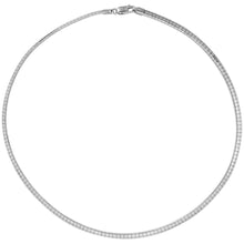 Load image into Gallery viewer, 925 Sterling Silver Smooth Omega Chain Necklace Women Italy 4mm 7" to 20"